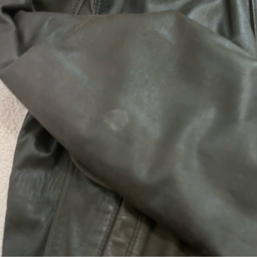 Vintage Hunt Club Leather Jacket Size 46T Brown Soft Leather Full Zip Pockets - Picture 10 of 10